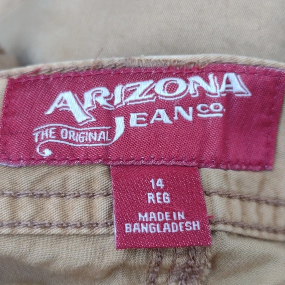 Arizona Tan Carmel Cargo Shorts with Belt Boy's 14 NWT